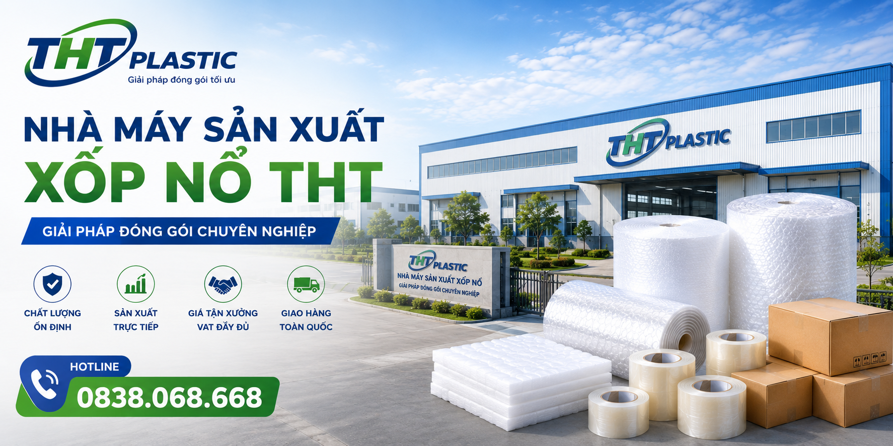 Nhà máy sản xuất xốp nổ THT Plastic