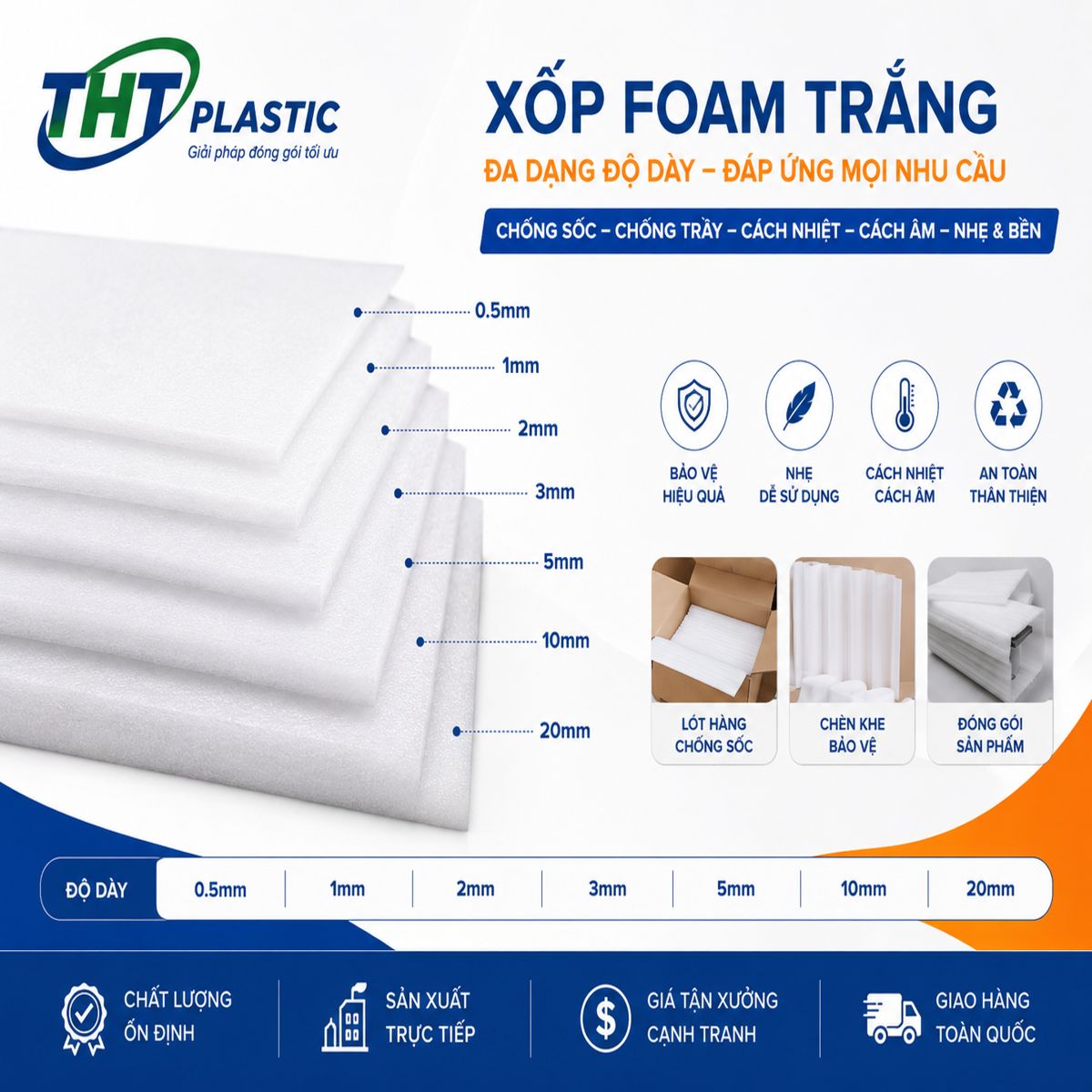 Xốp Foam trắng